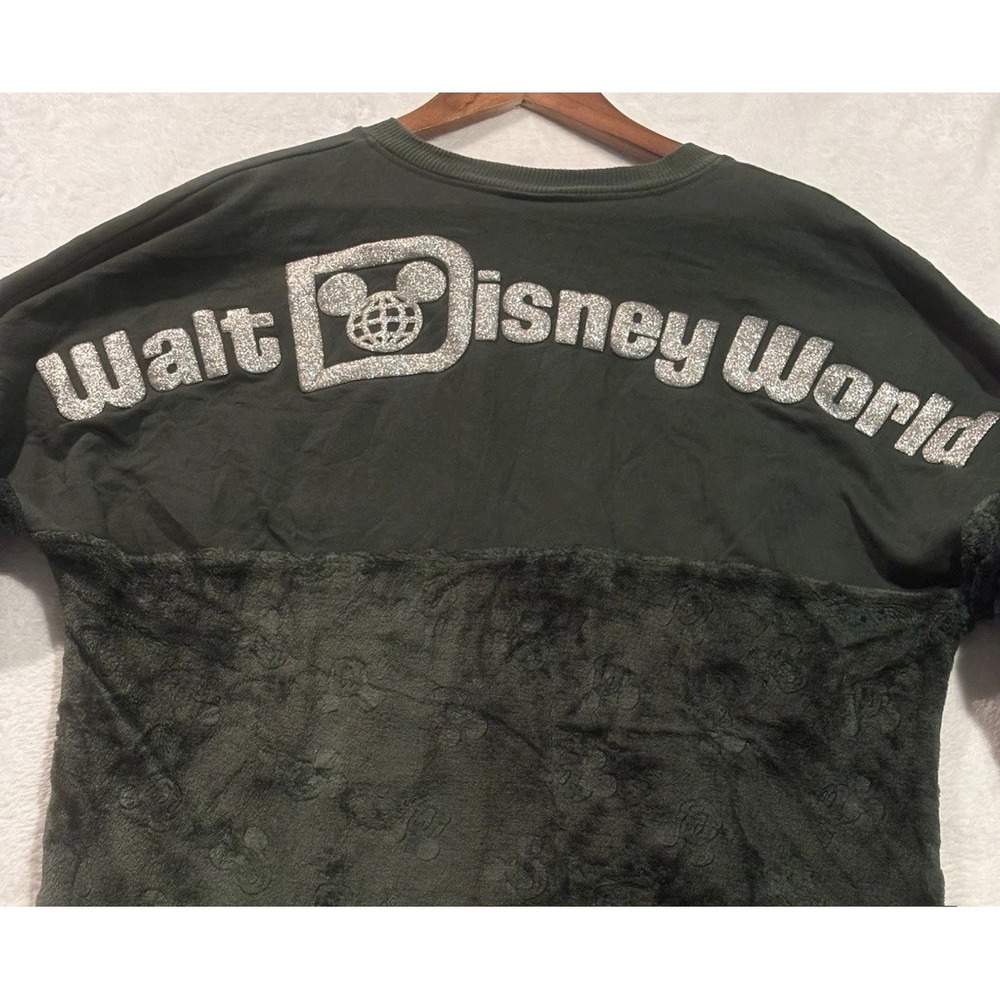 Mickey Mouse Sweatshirt Spirit Jersey Adults Walt Disney World Green Medium Logo